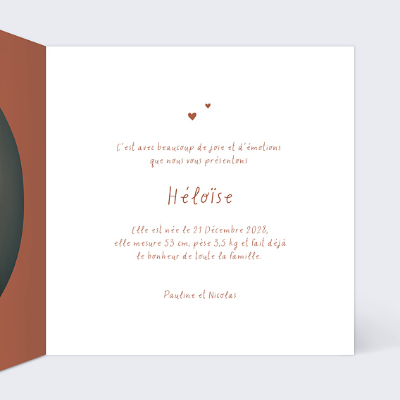 Faire part naissance Faire part naissance certificat fille Intérieur Droit