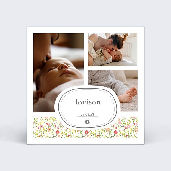 Faire-part Naissance Multi liberty fille