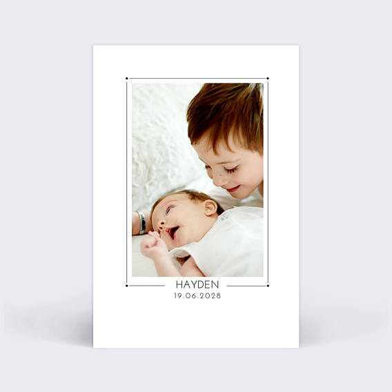 Faire part naissance Classique Cadre