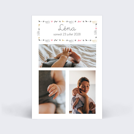Faire part naissance Multi Feuilles d'Automne