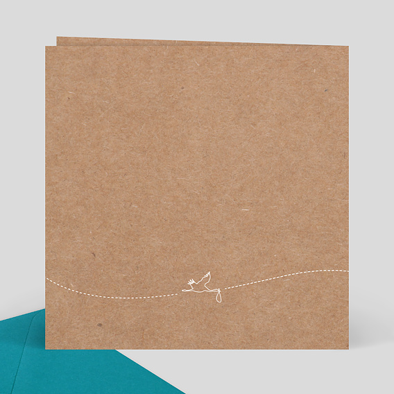 Faire part naissance Rétrospective Kraft Verso