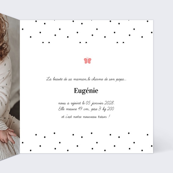 Faire-part Naissance Multi Noir et Blanc