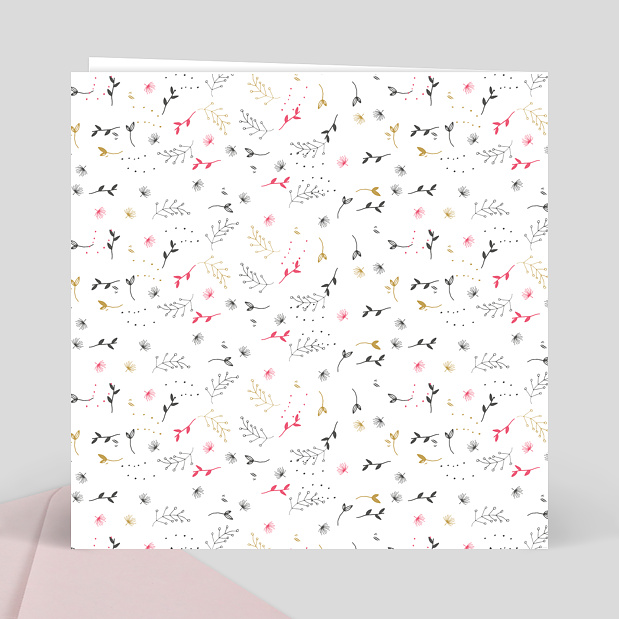 Faire-part de Naissance Multi Feuilles Automne Verso