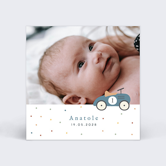 Faire part naissance Gravure Vintage