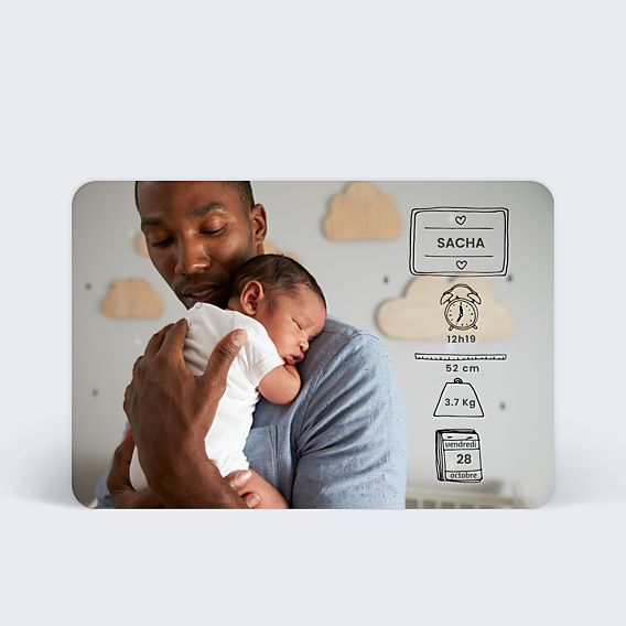 Faire-part Naissance Certificat Design