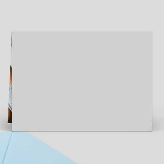 Carte remerciement baptême Corde à linge baptême Verso