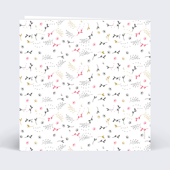 Faire part naissance Multi Feuilles d'Automne Verso