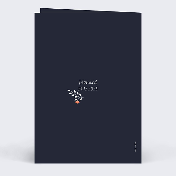 Faire part naissance Arbre Généalogique Verso