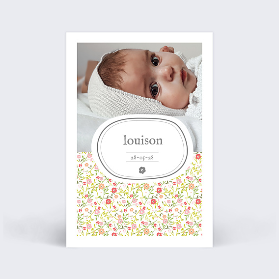 Faire-part Naissance Mi Liberty Fille