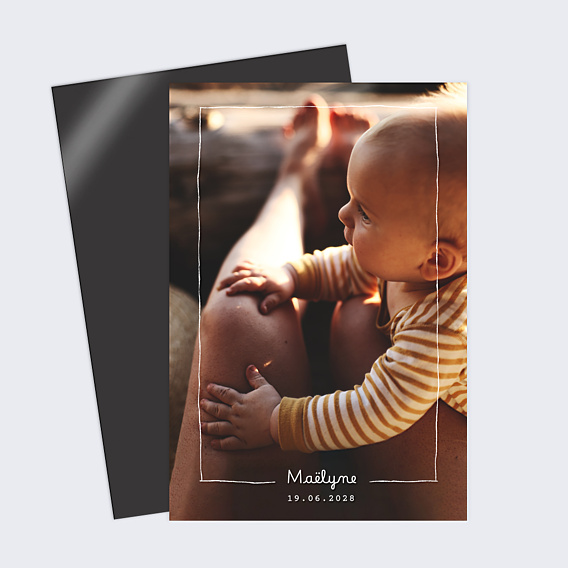 Faire-part Naissance Classique Trait de Crayon