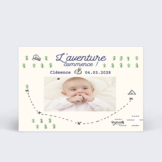 Faire-part Naissance Tipi