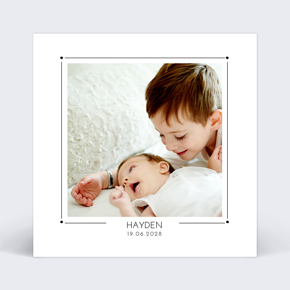 Faire part naissance Classique Cadre