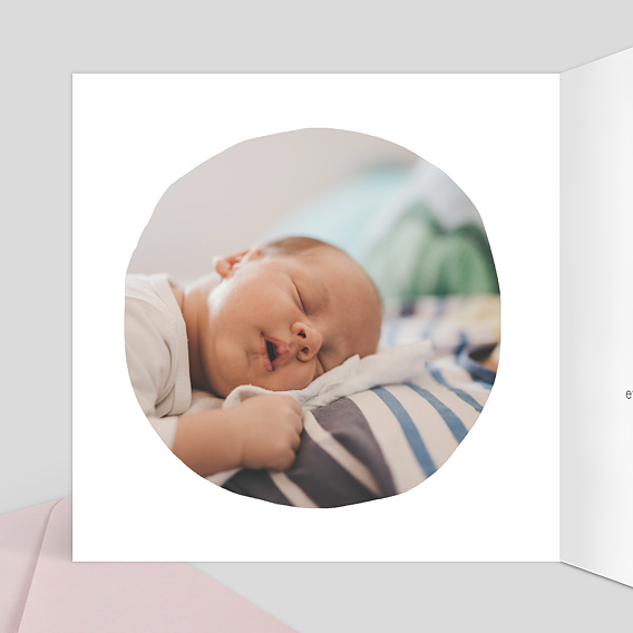 Faire part naissance Autour du Soleil Intérieur Gauche