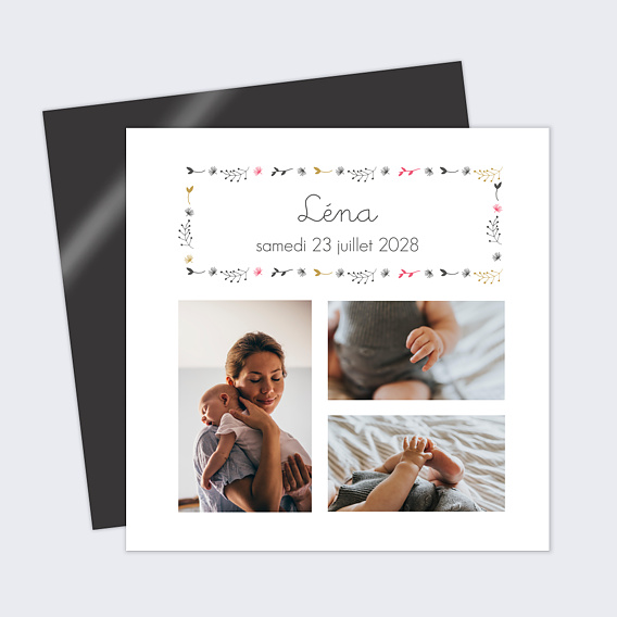 Faire part naissance Multi Feuilles d'Automne