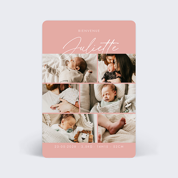 Faire-part Naissance Fille Élégance