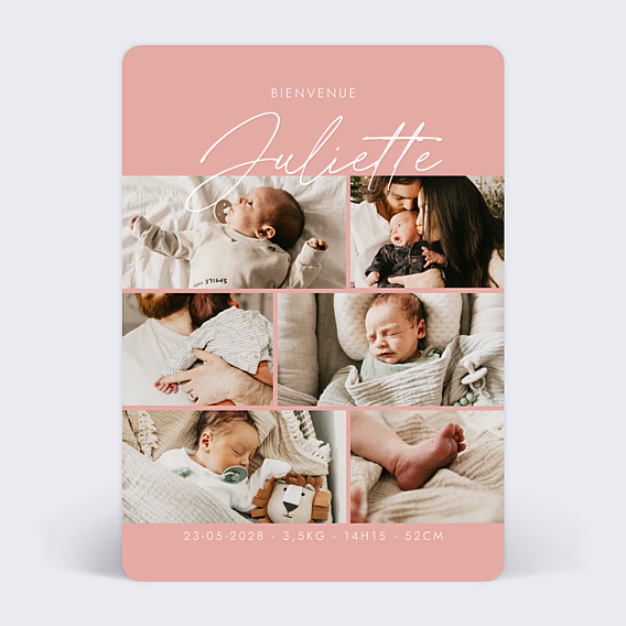 Faire-part Naissance Fille Élégance