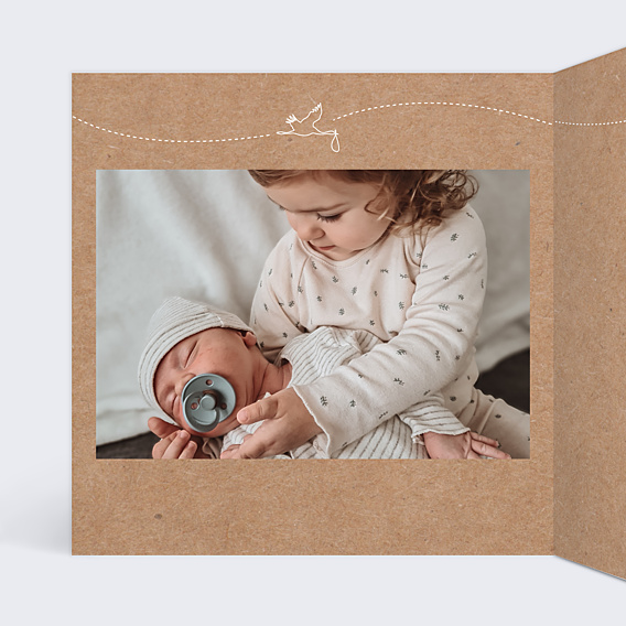 Faire-part Naissance Rétrospective Kraft