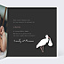 Faire-part Naissance Ardoise Cigogne