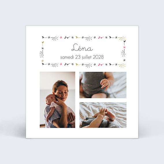 Faire-part Naissance Multi Feuilles d'Automne