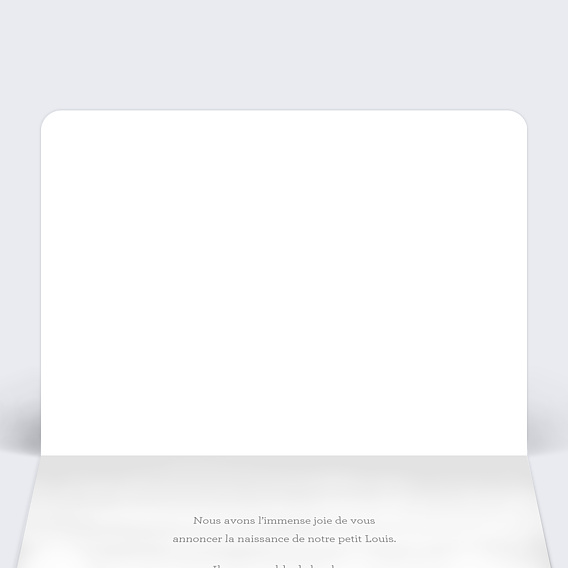 Faire part naissance Garçon Paysage Intérieur Gauche
