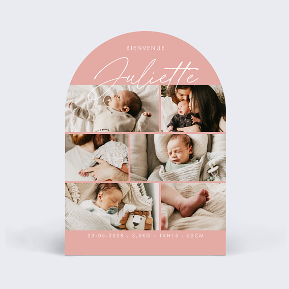 Faire part naissance Fille Élégance