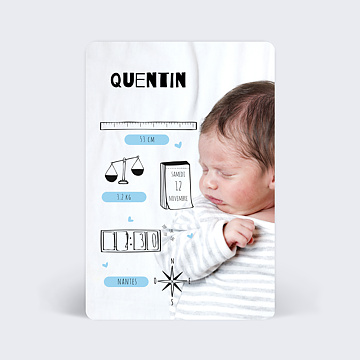 Faire-part de Naissance Virtuel Certificat ville