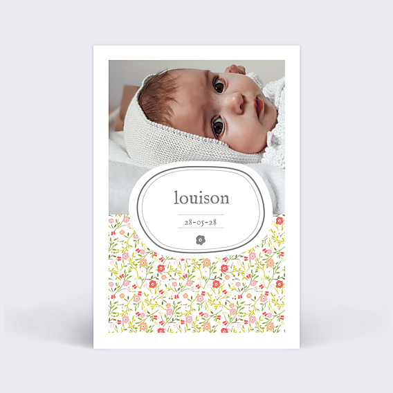 Faire part naissance Mi Liberty Fille