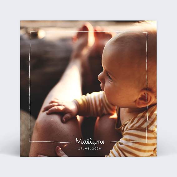 Faire-part Naissance Classique Trait de Crayon
