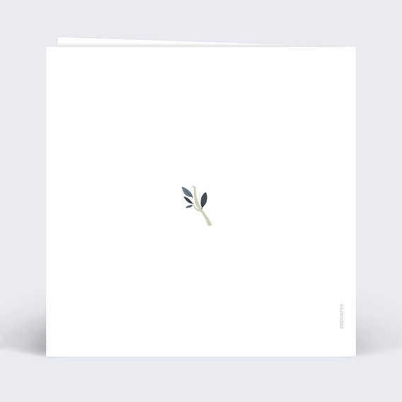 Faire part naissance Wild animals Verso