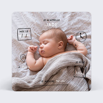 Faire-part de Naissance Virtuel Welcome sweetie !