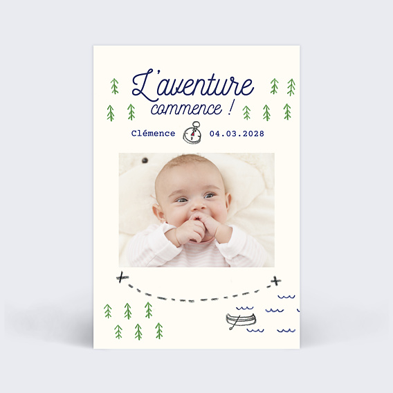 Faire part naissance Tipi