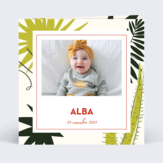 Faire-part Naissance Tropical