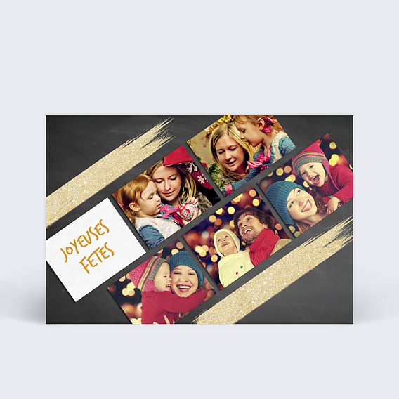Carte de Noël Carte de noël multiphoto