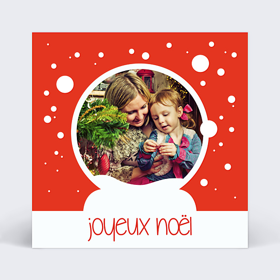 Carte de Noël Carte neige