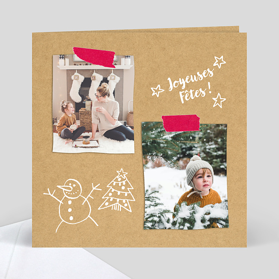 Carte de Noël Dessins enfantins