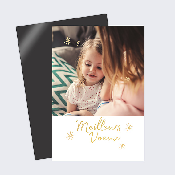 Carte de Noël Souhait pailleté