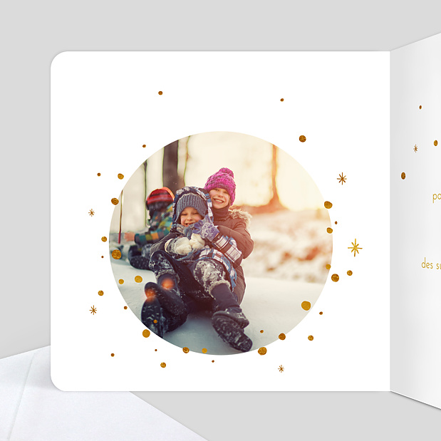 Carte de Noël Golden Dots Intérieur Gauche