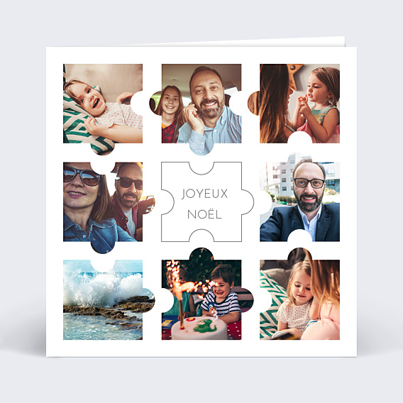 Carte de Noël Puzzle