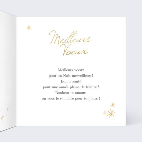 Carte de Noël Souhait pailleté
