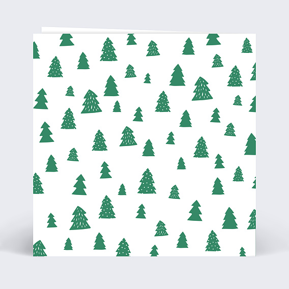 Carte de Noël  Forêt Verso