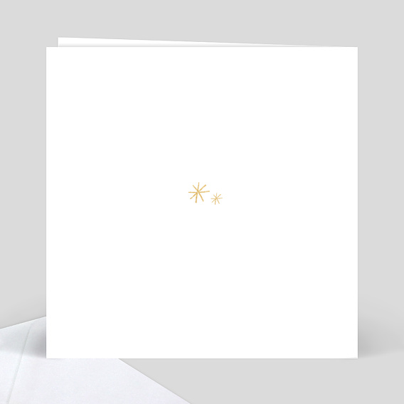 Carte de Noël Souhait pailleté Verso