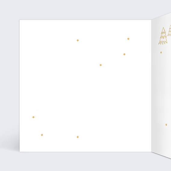 Carte de Noël  Sapins  Intérieur Gauche