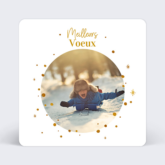 Carte de Noël Golden dots