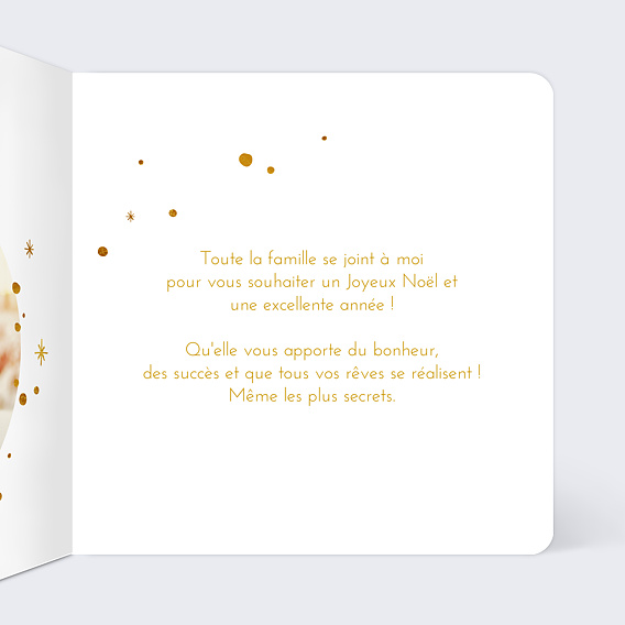 Carte de Noël Golden dots Intérieur Droit