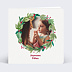 Carte de Noël Couronne de Noël photo aquarelle