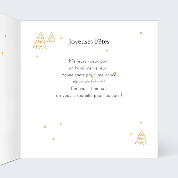 Carte de Noël  Sapins  Intérieur Droit