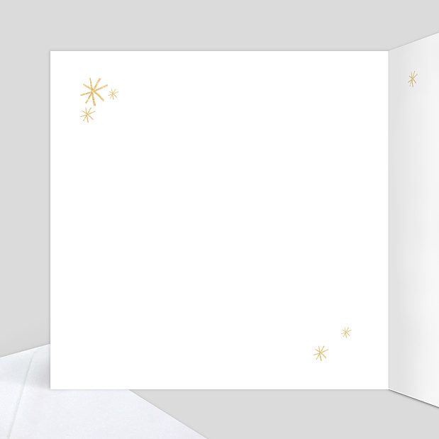 Carte de Noël Souhait pailleté Intérieur Gauche