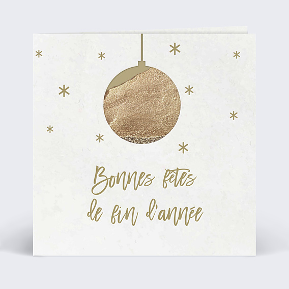 Carte de Noël Carte boule de Noël colorée