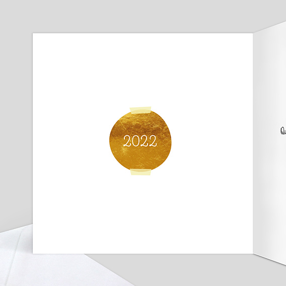 Carte de Noël  Boule de Noël Intérieur Gauche