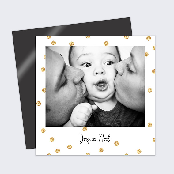 Carte de Noël  Plumetis Ocre